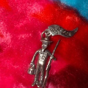 Branson Missouri Farmer Silver Charm with Banner